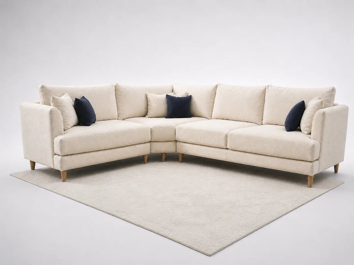 Campbell upholstered corner sofa