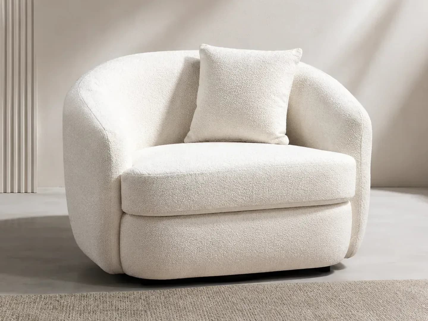 Rhea cream accent chair