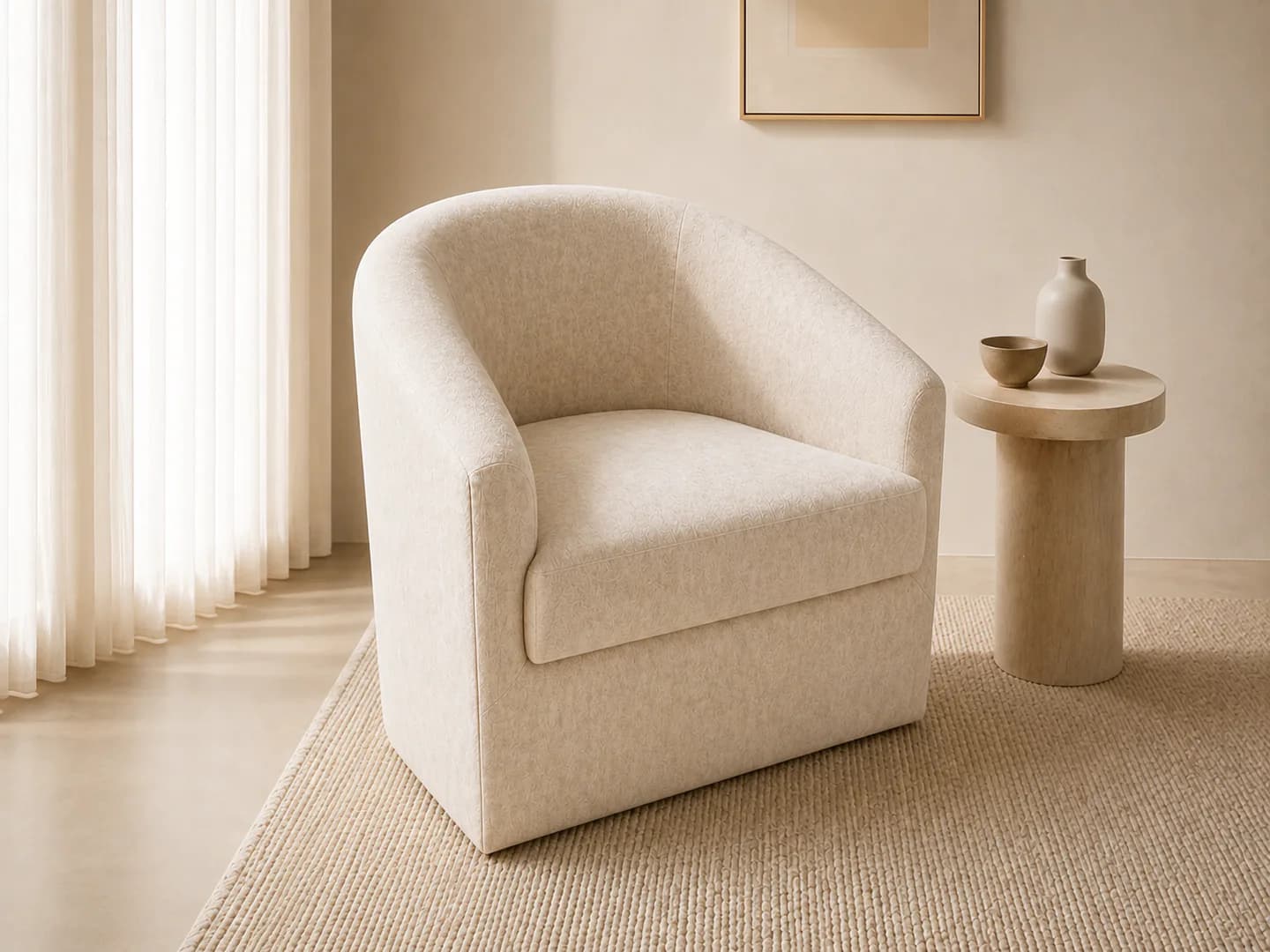 Upholstered tub chair
