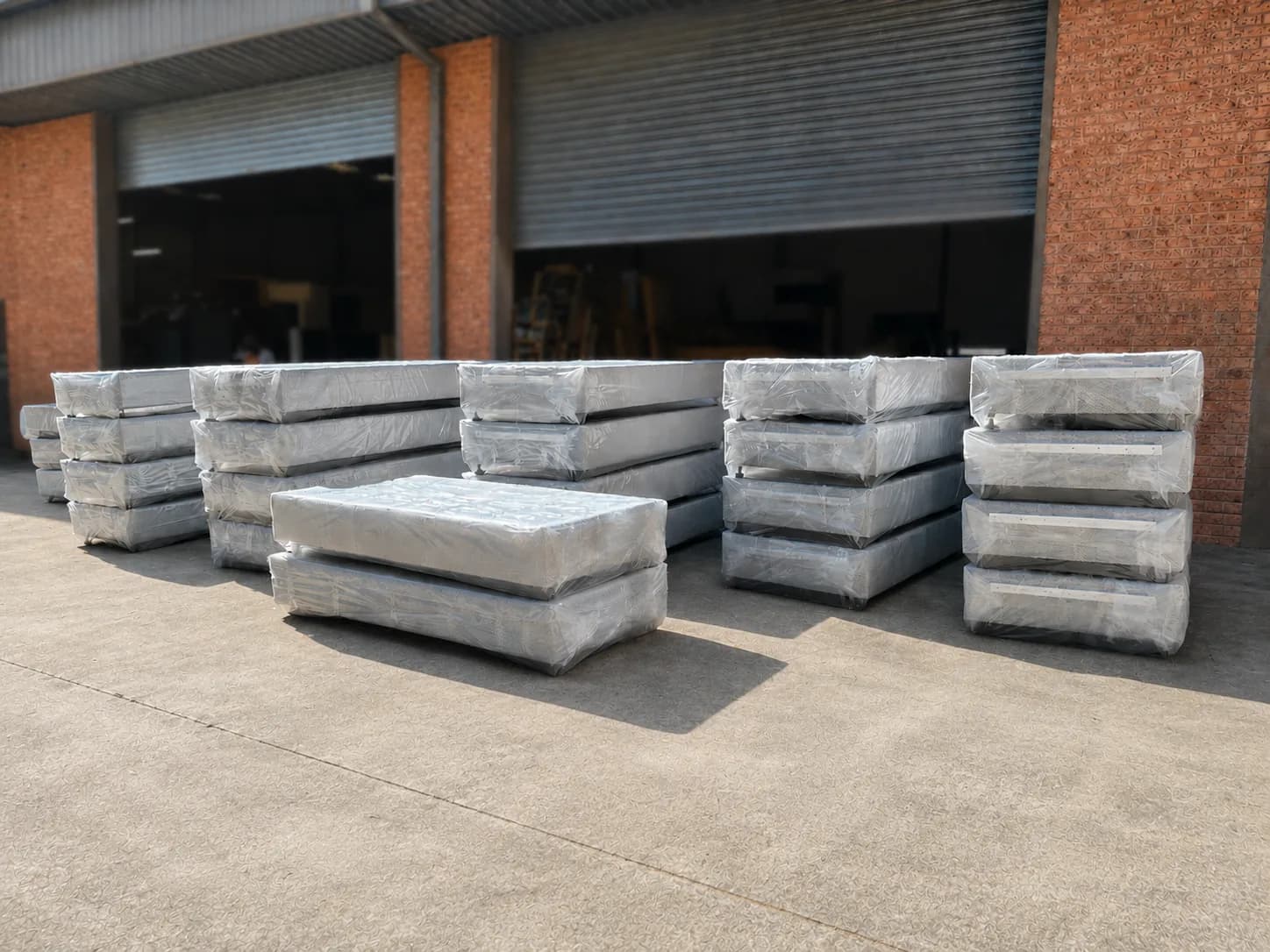Finished upholstered pieces ready for delivery