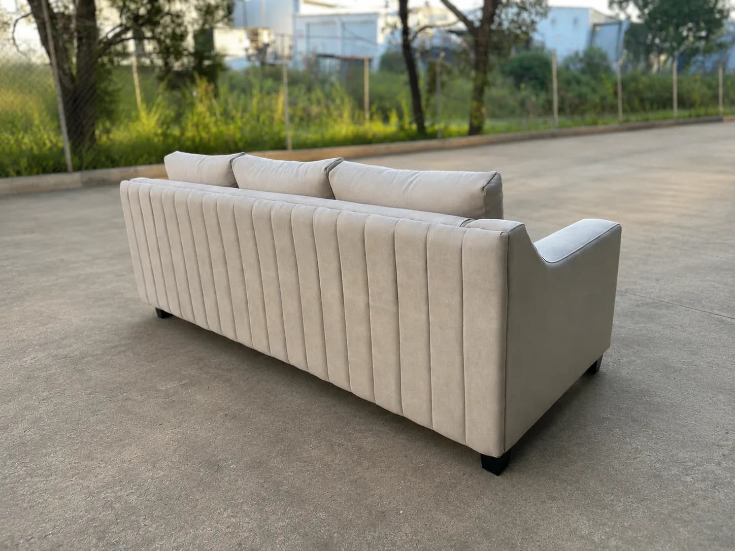 Custom channelled sofa manufactured in Sydney