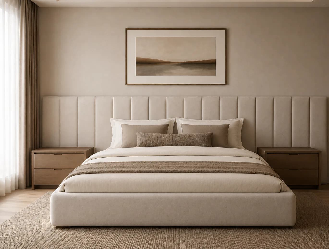 Custom upholstered bed