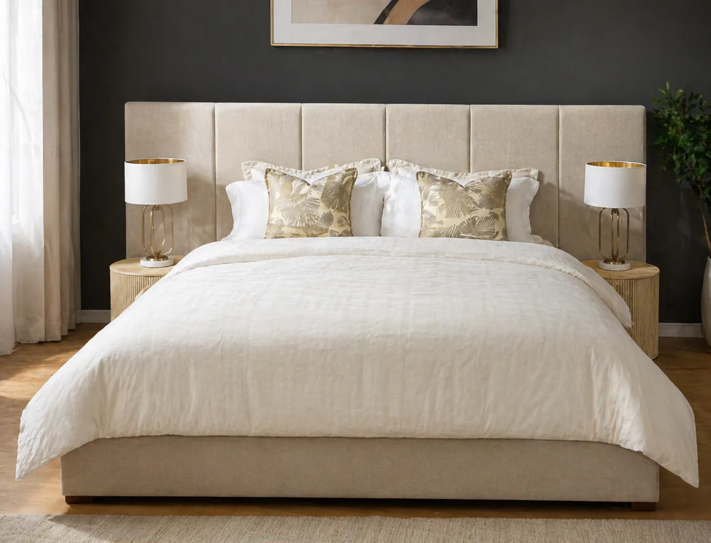 Manly upholstered bed