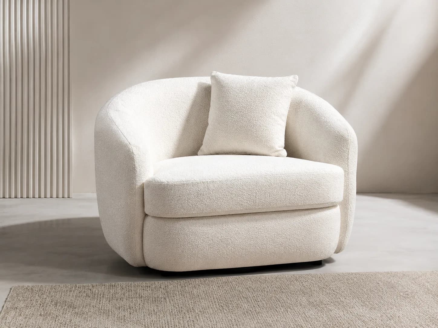 Rhea cream accent chair